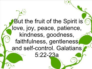 Fruit of the Spirit memory verse